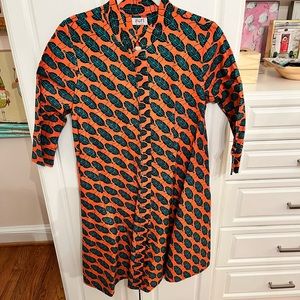 Zuri Kenya leaf pattern dress XS excellent condition